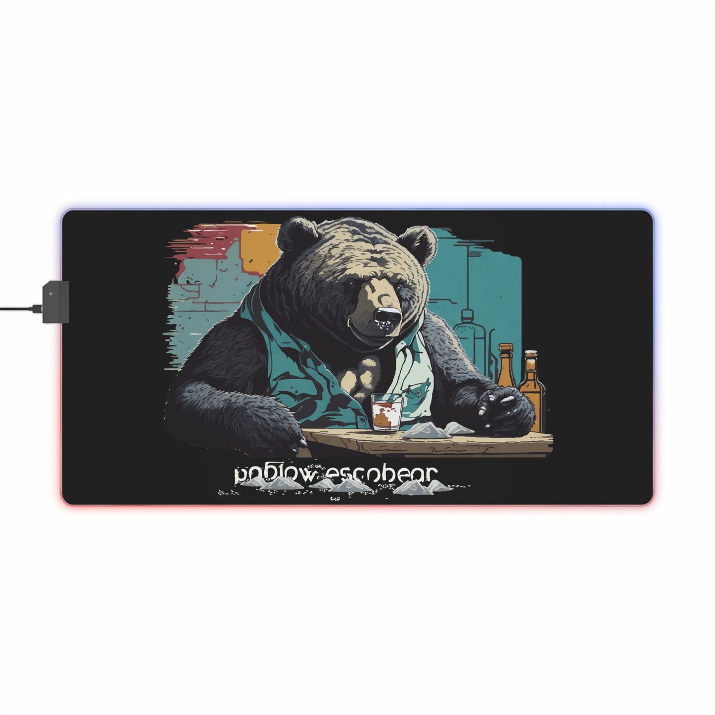 Bump-Time Bear LED Gaming Mouse Pad